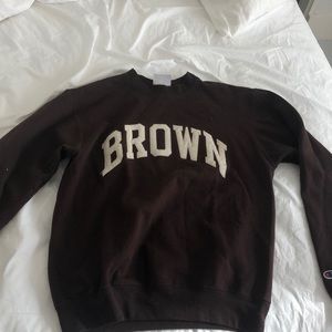 brown sweatshirt